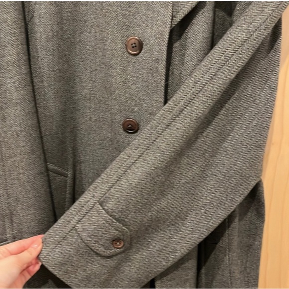 Vintage Burberry Mens Wool Cashmere Blend Coat - Picture 7 of 8